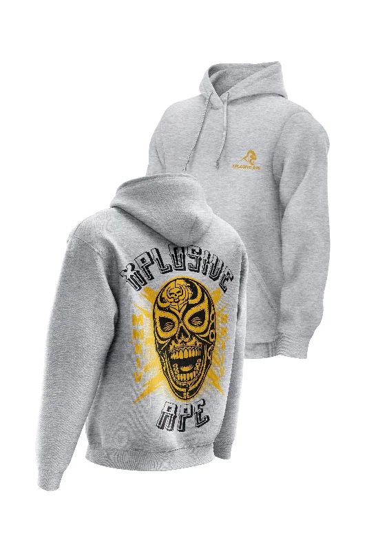 Lightweight men hoodie with mesh panels for breathability XAPE Day Of The Dead Hoodie - Sports Grey