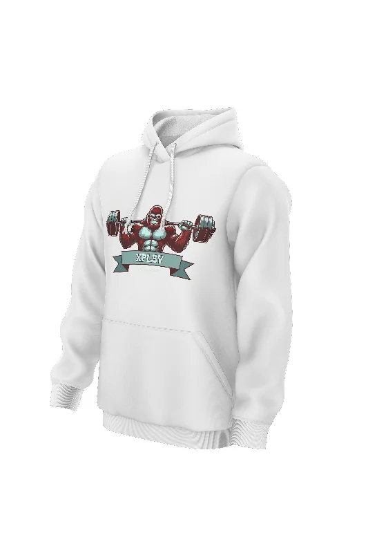 Slim - fit men hoodie to pair with skinny jeans XAPE Lifting Club V1 Hoodie - White
