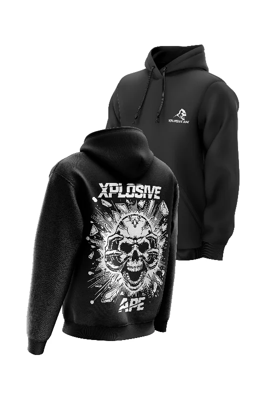 Lightweight men hoodie with mesh panels for breathability XAPE Shatter Hoodie - Black