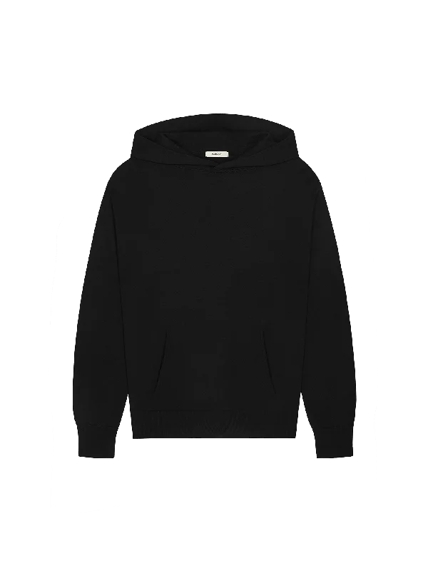 Thermal - insulated men hoodie for winter sports Mens DNA Knitted Hoodie—black
