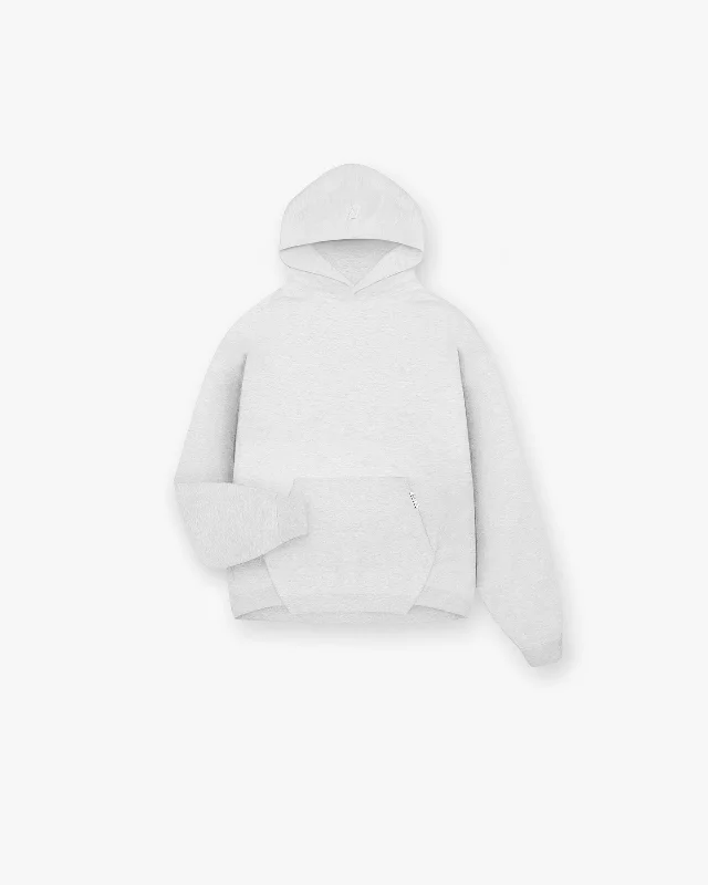 Fleece - lined men hoodie for extreme cold weather Initial Oversized Hoodie - Ice Grey Marl
