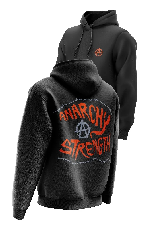 Oversized men hoodie with dropped shoulders for a streetwear look AS 'BARBED' HOODIE - BLACK Oversized men hoodie with dropped shoulders for a streetwear look AS 'BARBED' HOODIE - BLACK