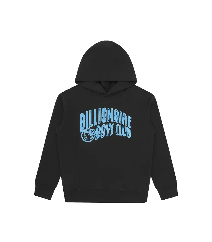 Camouflage - pattern men hoodie for outdoor enthusiasts KIDS ARCH LOGO POPOVER HOOD - BLACK