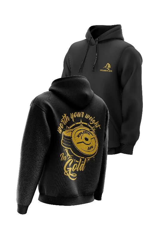 Slim - fit men hoodie to pair with skinny jeans XAPE Glitters Hoodie - Black
