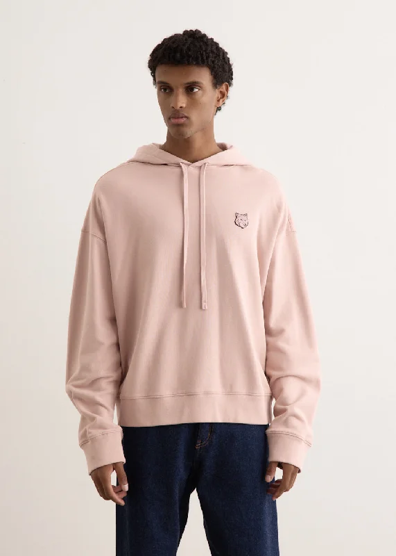 Men hoodie for gym workouts with moisture - wicking technology Bold Fox Head Patch Oversized Hoodie