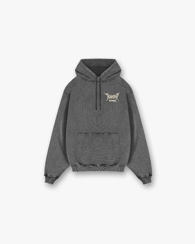 Graphic - printed men hoodie with anime motifs for otaku fans Team 247 X END Oversized Hoodie - Washed Grey