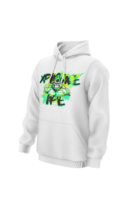 Halloween - themed men hoodie with spooky prints XAPE Splatter Graffiti V2 Hoodie - White Halloween - themed men hoodie with spooky prints XAPE Splatter Graffiti V2 Hoodie - White