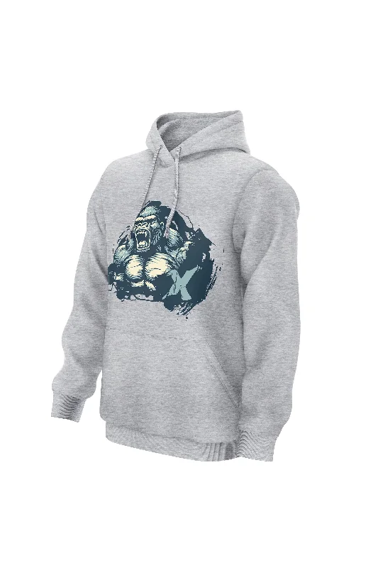 Men hoodie with a kangaroo pocket and ribbed cuffs XAPE Relentless V1 Hoodie - Grey