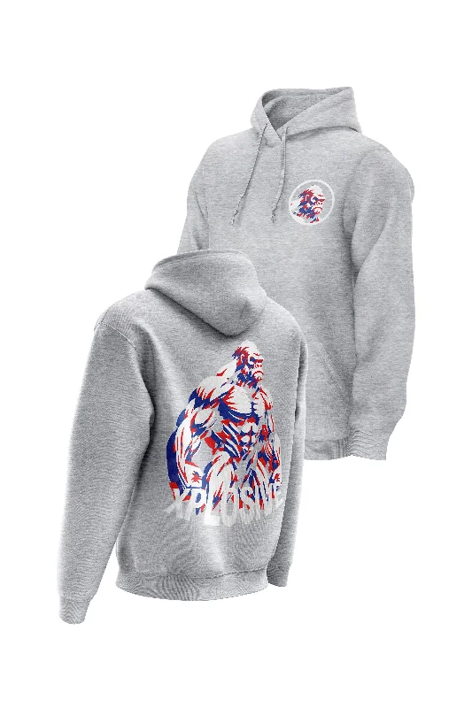 Fleece - lined men hoodie for extreme cold weather XAPE Colossus Hoodie - Grey