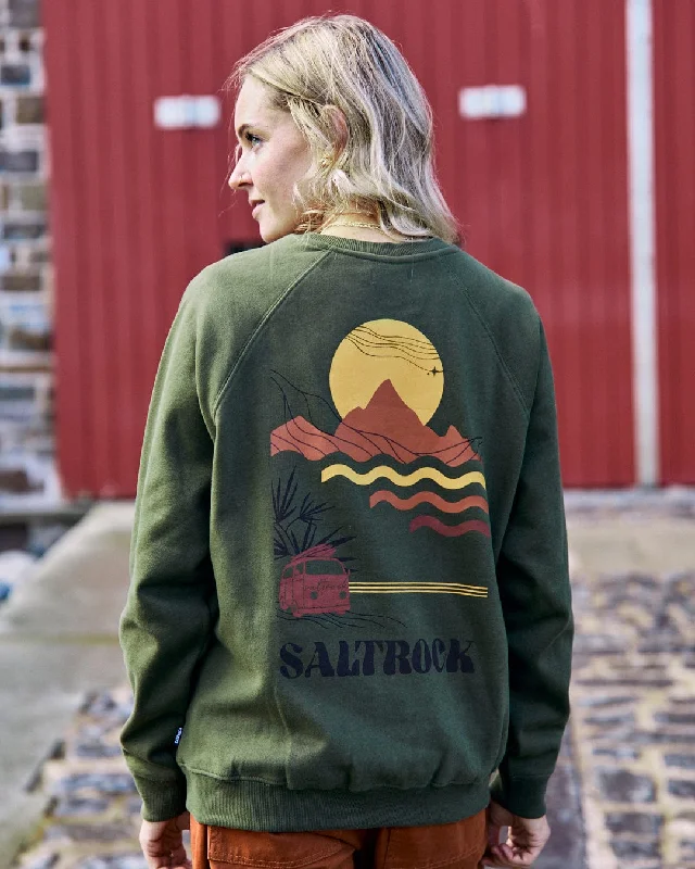 Graphic - printed men hoodie with anime motifs for otaku fans Winter Poster - Womens Recycled Oversized Sweat - Green