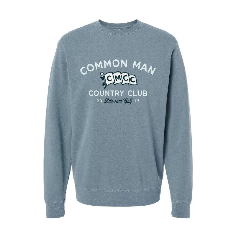 Oversized men hoodie with dropped shoulders for a streetwear look Common Man Country Club Pennant Crewneck