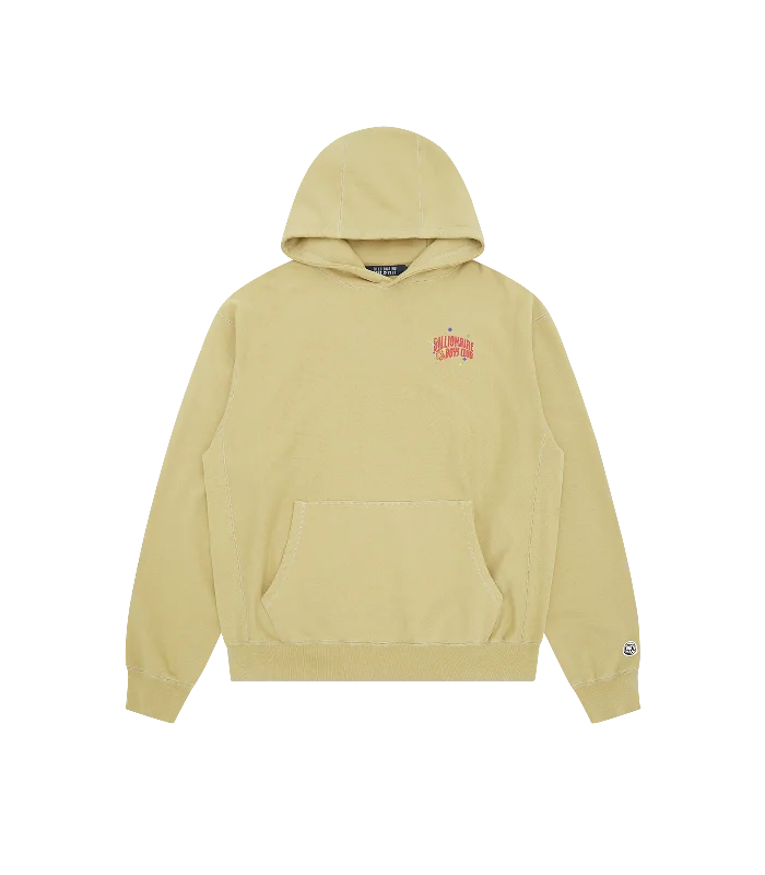Organic cotton men hoodie for a sustainable and soft feel OVERSIZED ARCH LOGO POPOVER HOOD - LIGHT KHAKI Organic cotton men hoodie for a sustainable and soft feel OVERSIZED ARCH LOGO POPOVER HOOD - LIGHT KHAKI