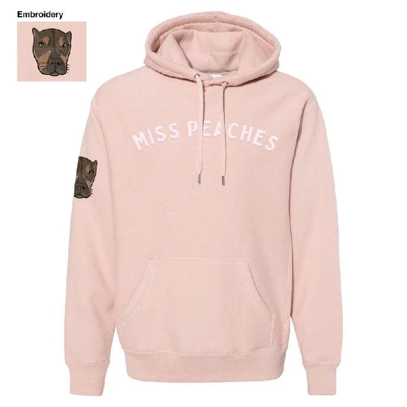 Halloween - themed men hoodie with spooky prints Miss Peaches Puff Print Hoodie