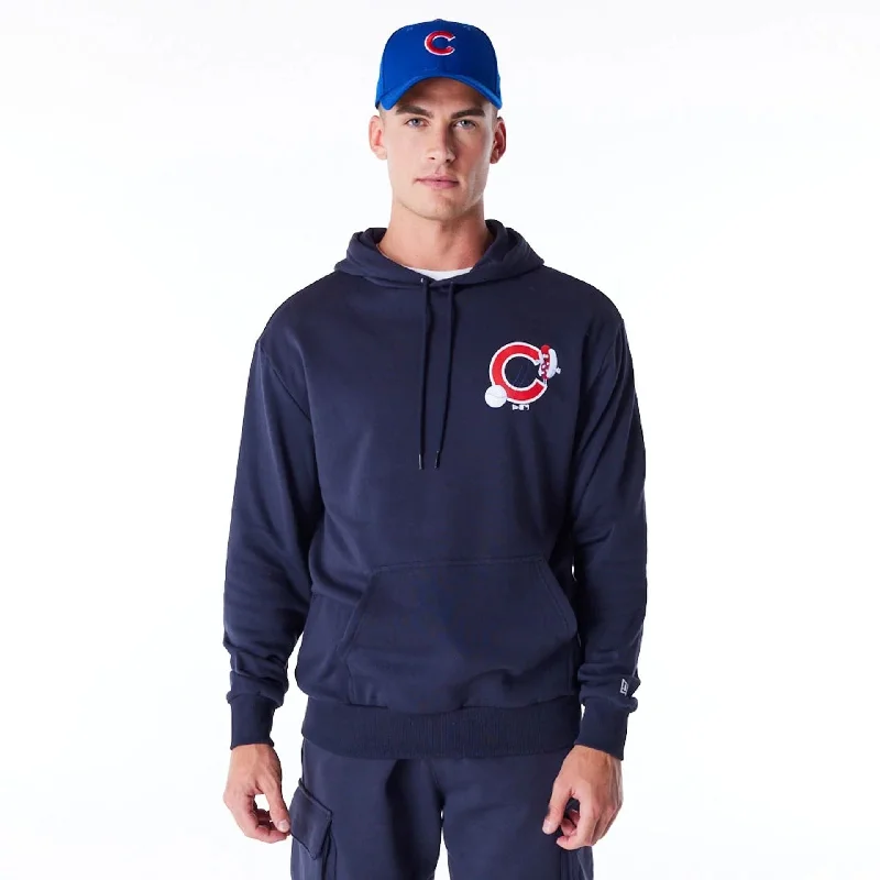 Water - resistant men hoodie for rainy days Chicago Cubs MLB Food Graphic Navy Oversized Pullover Hoodie Water - resistant men hoodie for rainy days Chicago Cubs MLB Food Graphic Navy Oversized Pullover Hoodie