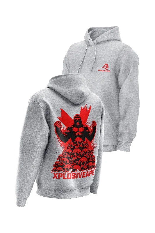 Tech - friendly men hoodie with a built - in headphone jack XAPE King Hoodie - Sports Grey