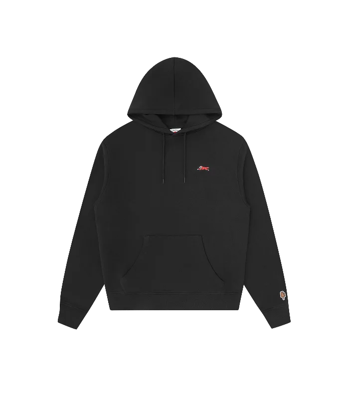 Graphic - printed men hoodie with anime motifs for otaku fans SMALL RUNNING DOG POPOVER HOOD - BLACK Graphic - printed men hoodie with anime motifs for otaku fans SMALL RUNNING DOG POPOVER HOOD - BLACK