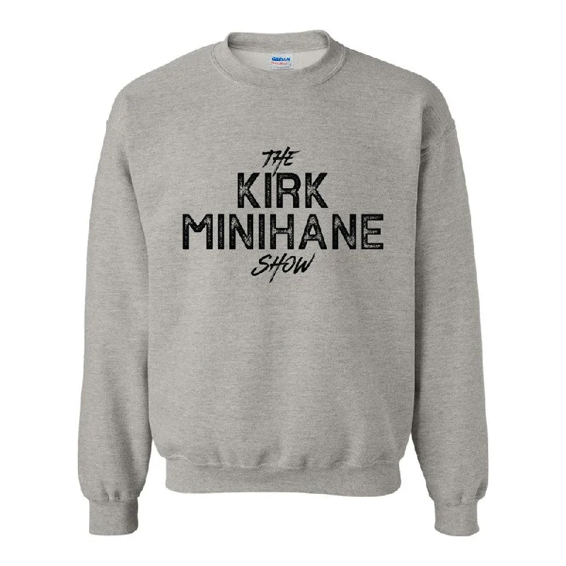 Men hoodie with a kangaroo pocket and ribbed cuffs The Kirk Minihane Show Crewneck