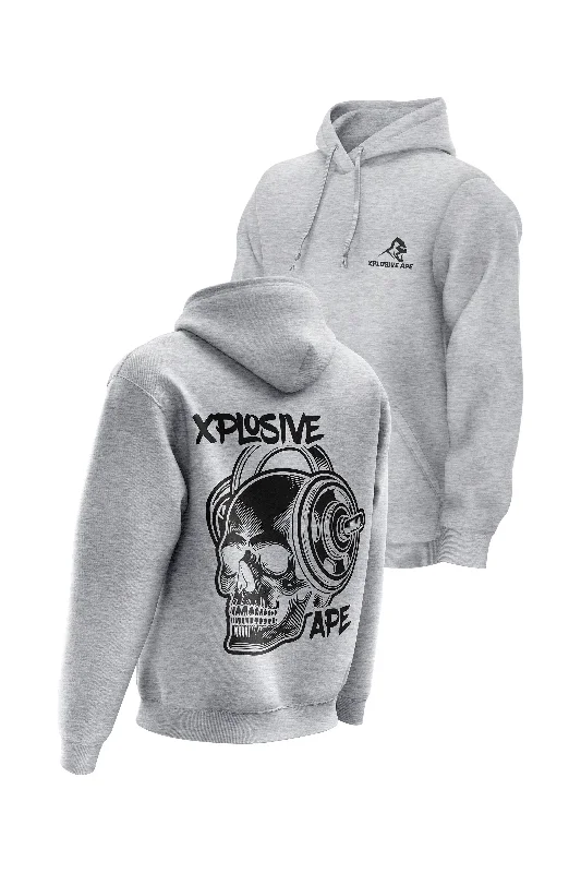 Luxury men hoodie made from cashmere - blend material XAPE Headcheese Hoodie - Sports Grey
