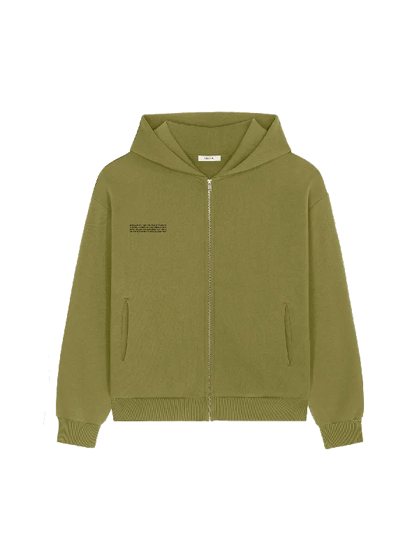 Solid - color men hoodie in trendy olive green Mens DNA Heavyweight Zipped Hoodie—highland green Solid - color men hoodie in trendy olive green Mens DNA Heavyweight Zipped Hoodie—highland green