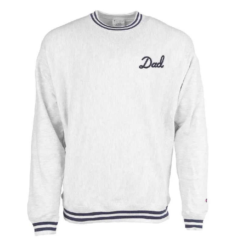 Men hoodie with a drawstring hood and adjustable hem Dad Champion Ribbed Crewneck