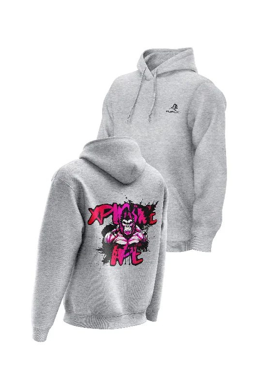 Lightweight men hoodie with mesh panels for breathability XAPE Splatter Graffiti V3 Hoodie - Grey Lightweight men hoodie with mesh panels for breathability XAPE Splatter Graffiti V3 Hoodie - Grey