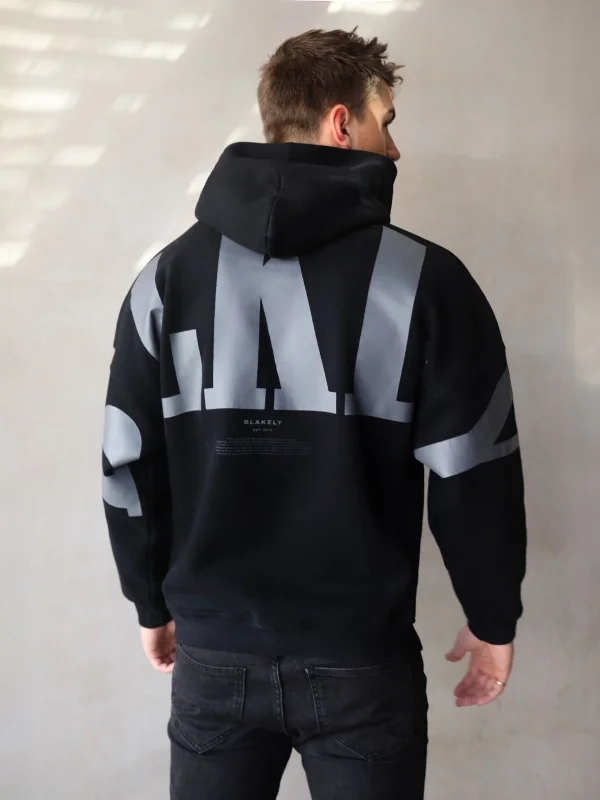 Camouflage - pattern men hoodie for outdoor enthusiasts BLKLY Relaxed Hoodie - Black Camouflage - pattern men hoodie for outdoor enthusiasts BLKLY Relaxed Hoodie - Black