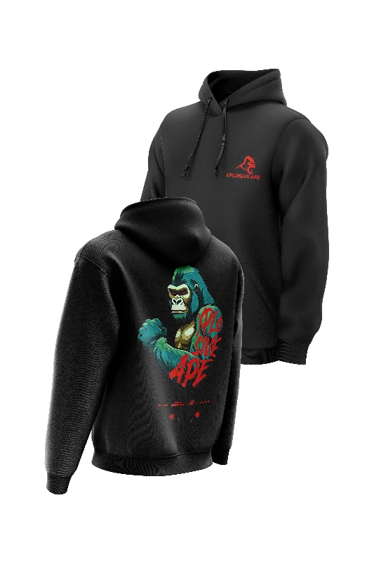 Fleece - lined men hoodie for extreme cold weather XAPE Powerhouse V2 Hoodie - Black Fleece - lined men hoodie for extreme cold weather XAPE Powerhouse V2 Hoodie - Black