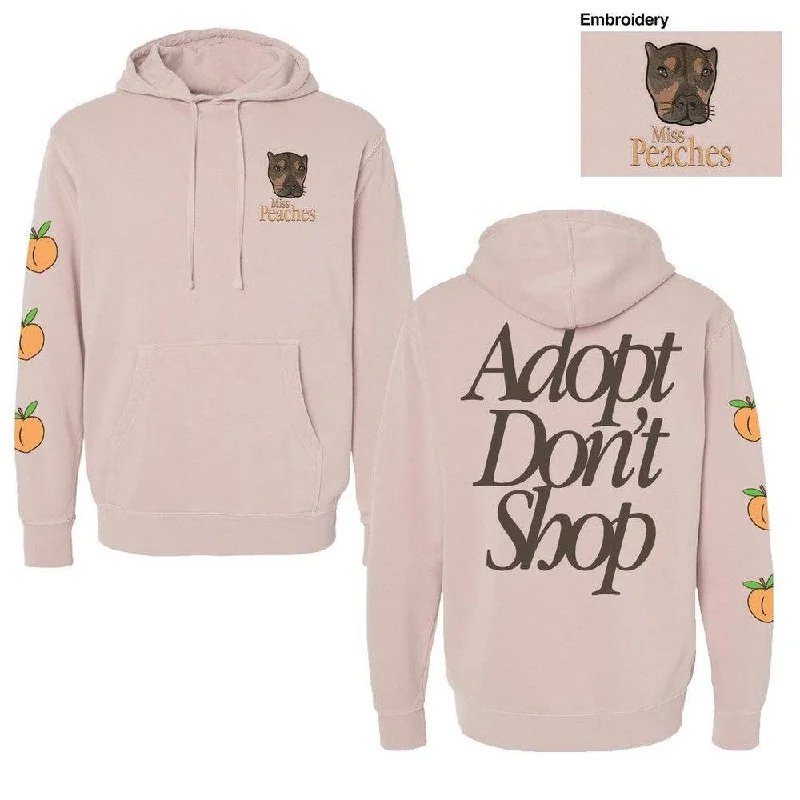 Men hoodie with a kangaroo pocket and ribbed cuffs Adopt Don’t Shop Hoodie