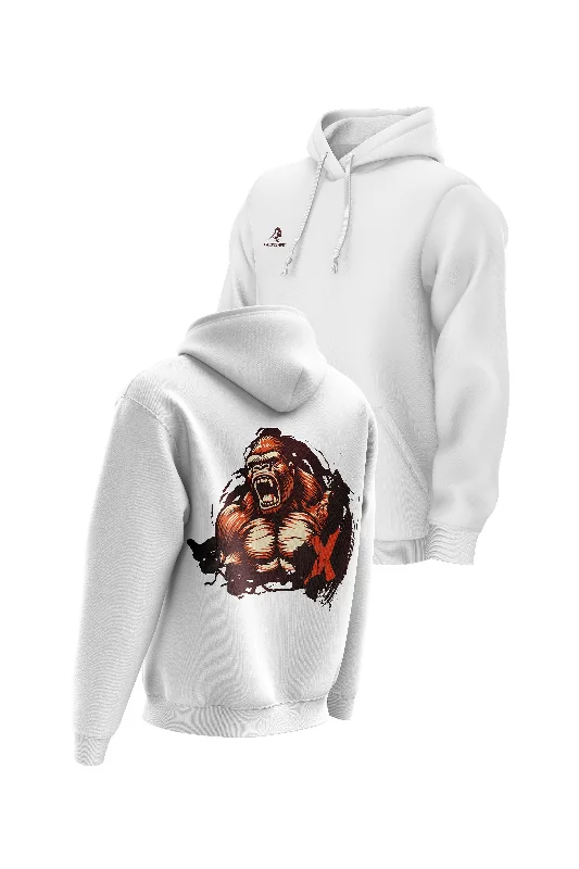 Men hoodie with a drawstring hood and adjustable hem XAPE Relentless V3 Hoodie - White Men hoodie with a drawstring hood and adjustable hem XAPE Relentless V3 Hoodie - White
