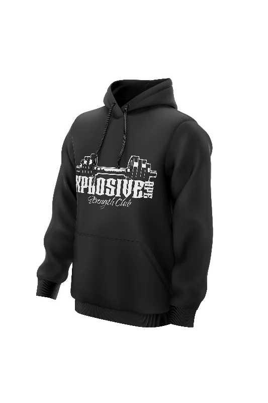 Fleece - lined men hoodie for extreme cold weather XAPE Strength Club Hoodie - Black