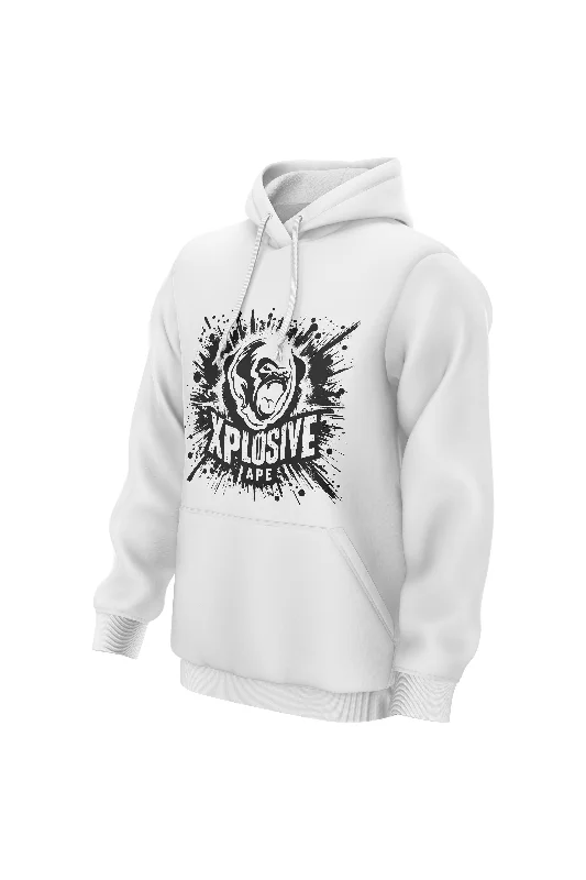Camouflage - pattern men hoodie for outdoor enthusiasts XAPE Blast Hoodie - White