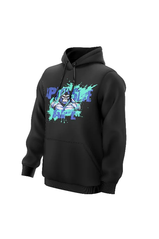 Lightweight men hoodie with mesh panels for breathability XAPE Splatter V4 Hoodie - Black Lightweight men hoodie with mesh panels for breathability XAPE Splatter V4 Hoodie - Black
