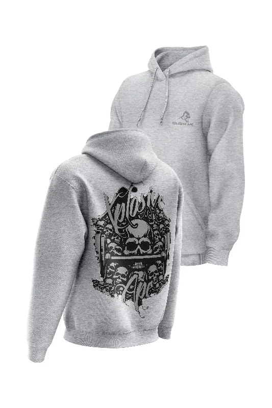 Organic cotton men hoodie for a sustainable and soft feel XAPE Catacombs Hoodie - Sports Grey