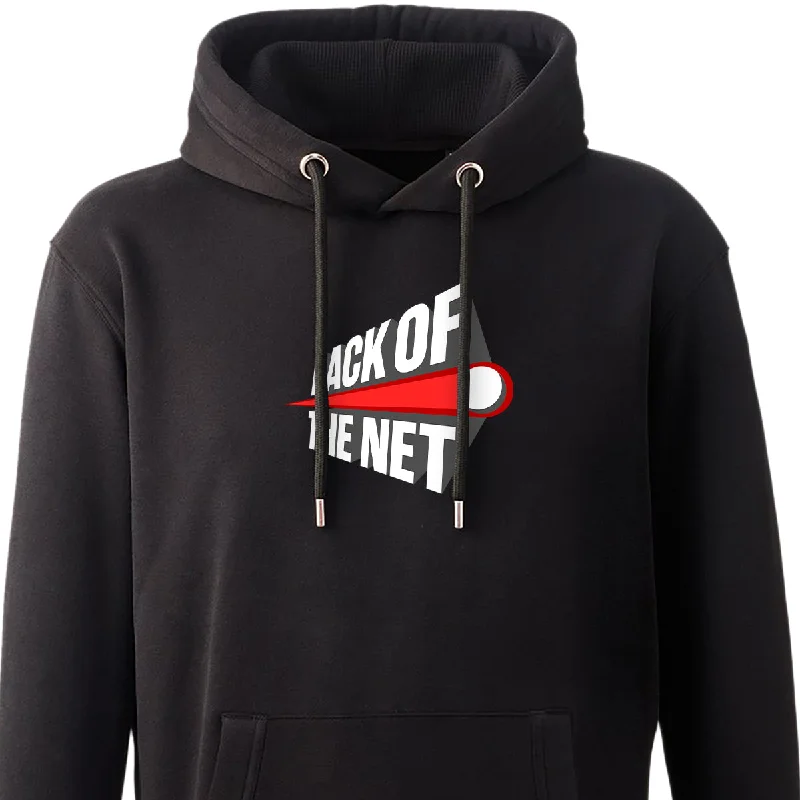 Zip - up men hoodie with multiple pockets for storage Back of the Net Hoodie