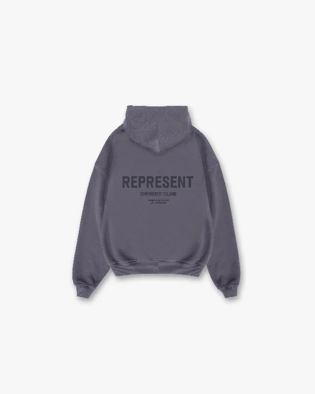 Fleece - lined men hoodie for extreme cold weather Represent Owners Club Hoodie - Storm