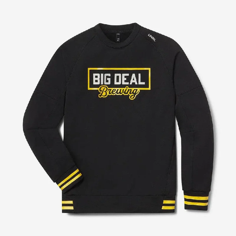 Men hoodie with a drawstring hood and adjustable hem UNRL x Big Deal Brewing Script Crossover Crewneck Men hoodie with a drawstring hood and adjustable hem UNRL x Big Deal Brewing Script Crossover Crewneck