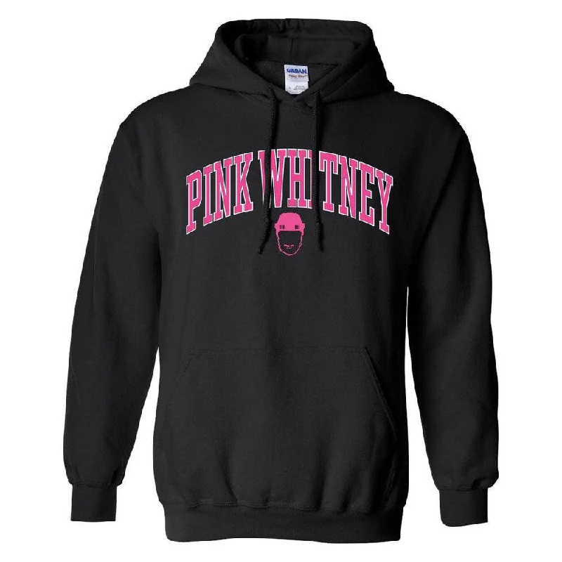 Luxury men hoodie made from cashmere - blend material Pink Whitney Helmet Logo Hoodie Luxury men hoodie made from cashmere - blend material Pink Whitney Helmet Logo Hoodie