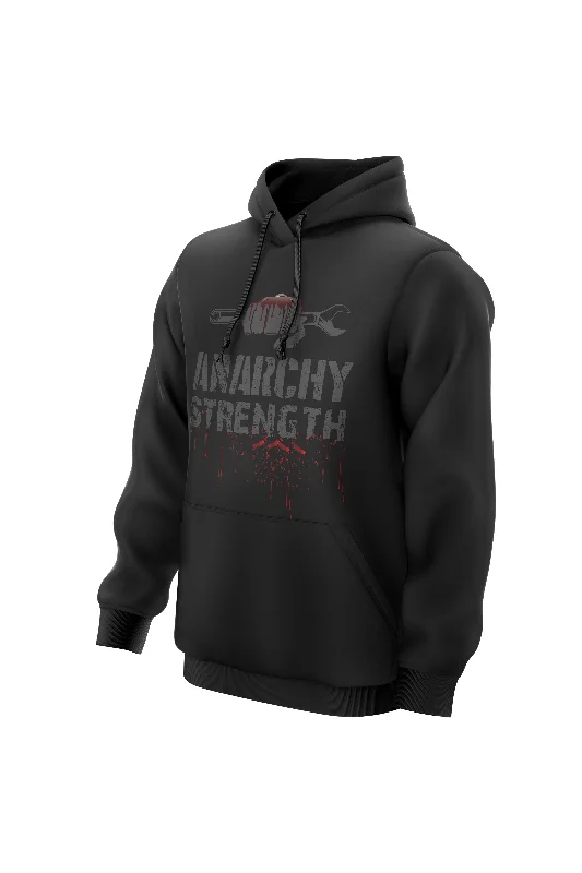 Men hoodie with a kangaroo pocket and ribbed cuffs AS Wrench Hoodie - Black