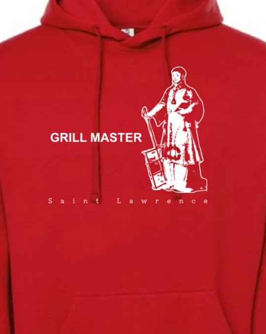 Retro - inspired men hoodie with a varsity logo Grill Master - St. Lawrence Hoodie Sweatshirt