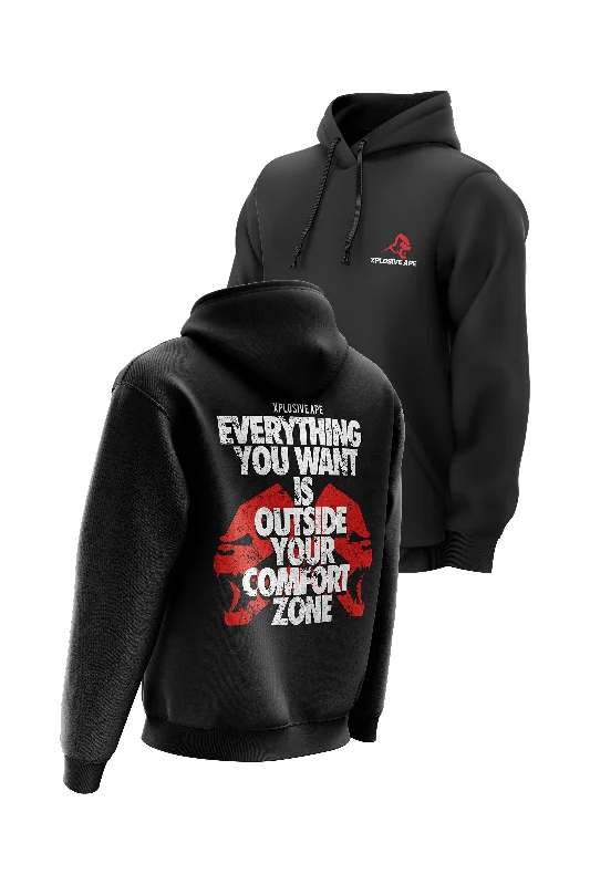 Fleece - lined men hoodie for extreme cold weather XAPE Zoned Hoodie - Black