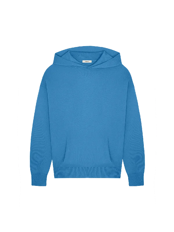 Men hoodie with a drawstring hood and adjustable hem Mens DNA Knitted Hoodie—geyser blue Men hoodie with a drawstring hood and adjustable hem Mens DNA Knitted Hoodie—geyser blue
