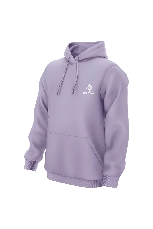 Tech - friendly men hoodie with a built - in headphone jack XAPE Essential Hoodie - Lilac Tech - friendly men hoodie with a built - in headphone jack XAPE Essential Hoodie - Lilac