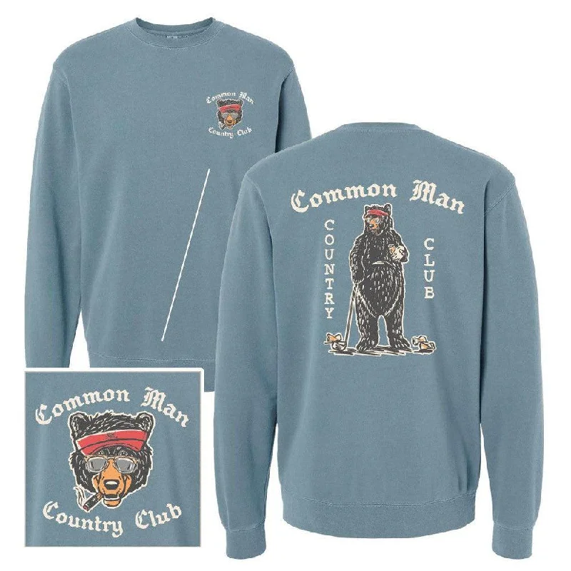 Men hoodie for gym workouts with moisture - wicking technology Common Man Country Club Crewneck