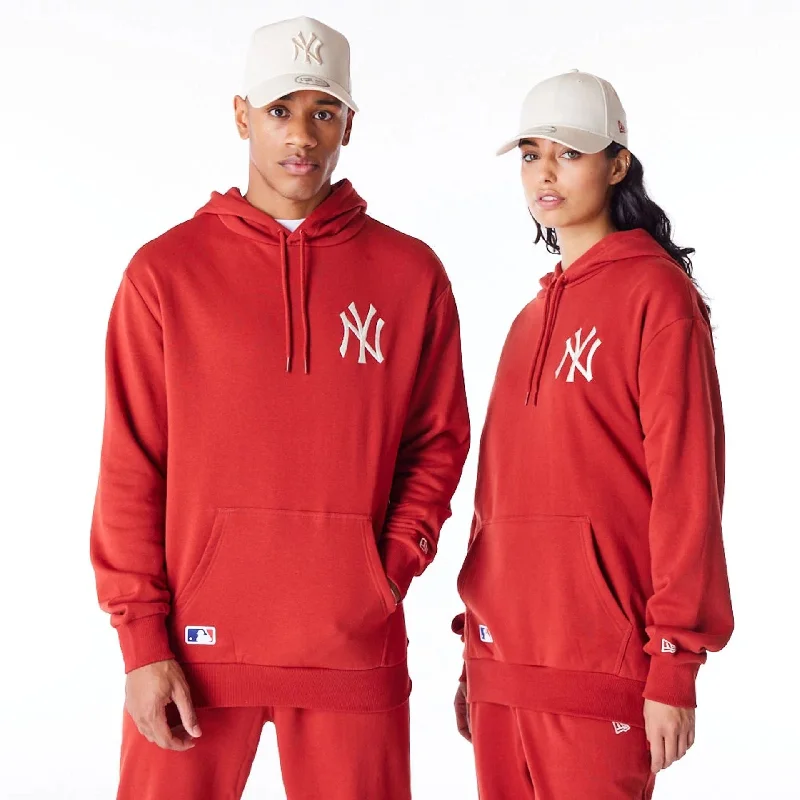 Men hoodie for gym workouts with moisture - wicking technology New York Yankees League Essential Red Oversized Pullover Hoodie Men hoodie for gym workouts with moisture - wicking technology New York Yankees League Essential Red Oversized Pullover Hoodie