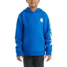 Fleece - lined men hoodie for extreme cold weather Youth Long Sleeve Graphic Sweatshirt - Lapis Blue