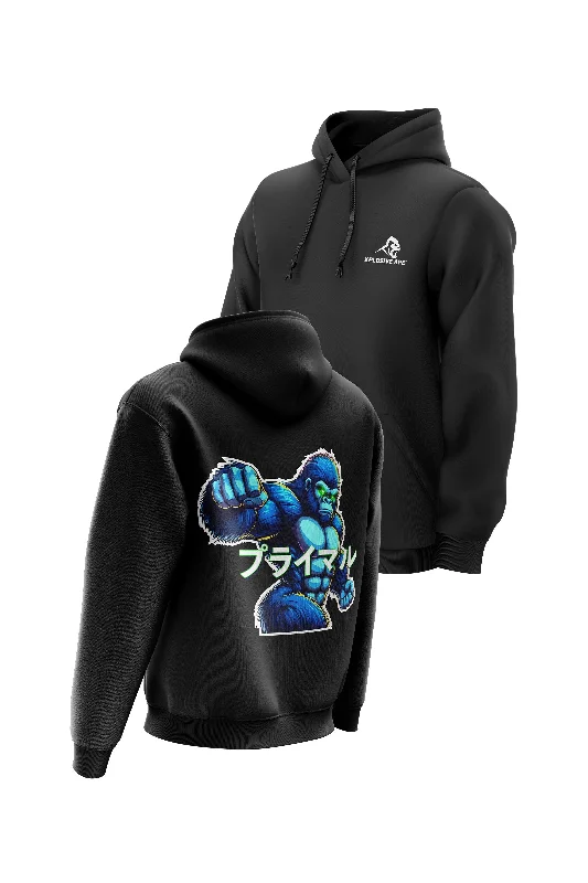 Men hoodie with a detachable hood for versatility XAPE Inferno V1 Hoodie - Black