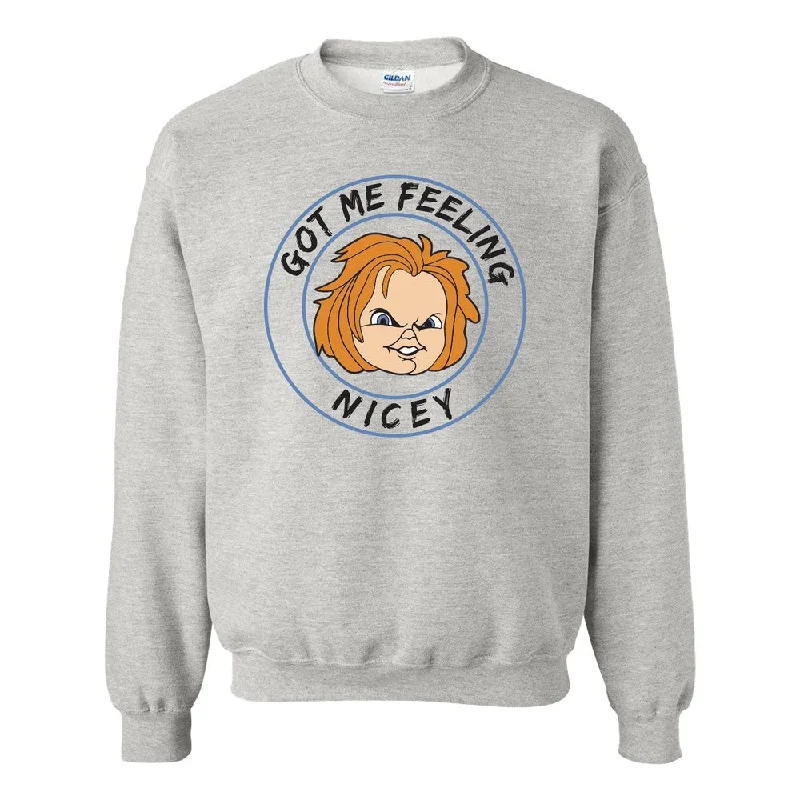 Luxury men hoodie made from cashmere - blend material Got Me Feeling Nicey Crewneck