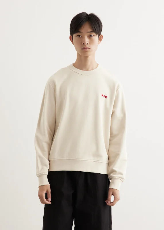 Solid - color men hoodie in trendy olive green Boxy Petit VPC Sweatshirt