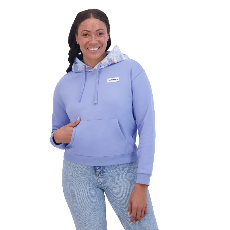 Retro - inspired men hoodie with a varsity logo Shorter Hoodie Women's - Hydrangea