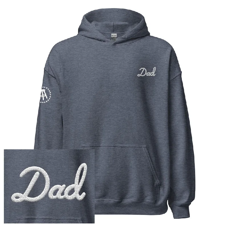 Fleece - lined men hoodie for extreme cold weather Dad Embroidered Hoodie